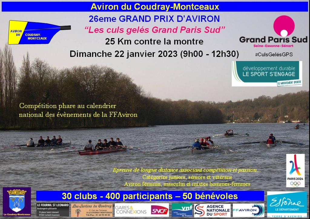 26e Grand Prix d'Aviron - les Culs Gelés Grand Paris Sud 